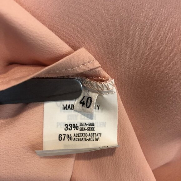 Emporio Armani Silk Blend Double Breasted Button Front Long Sleeve Blouse 40 - Picture 6 of 12